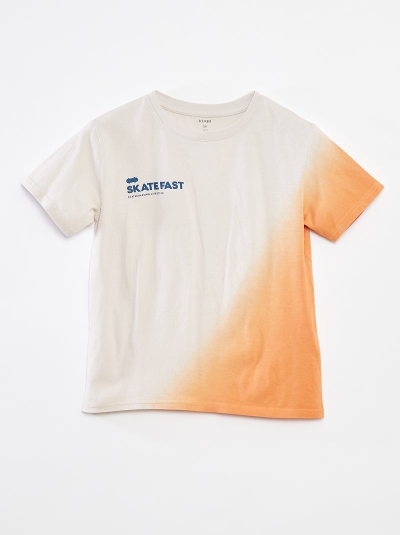 T-shirt a maniche corte e scollo tondo Arancione - Kiabi