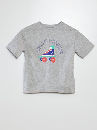 T-shirt a maniche corte e scollo tondo con stampa
