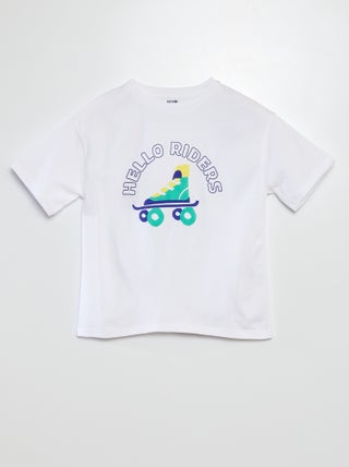 T-shirt a maniche corte e scollo tondo con stampa