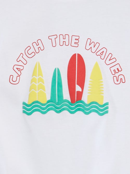 T-shirt a maniche corte e scollo tondo con stampa - Kiabi