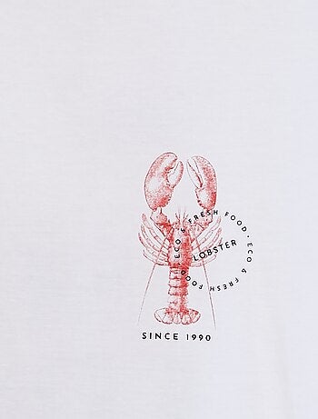 T-shirt a maniche corte e scollo tondo con stampa dietro 'Produkt'