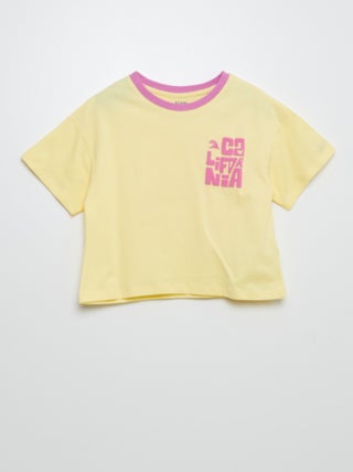 T-shirt a maniche corte e scollo tondo con stampa