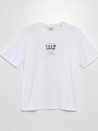 T-shirt a maniche corte e scollo tondo con stampa 'Produkt'