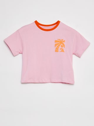 T-shirt a maniche corte e scollo tondo con stampa