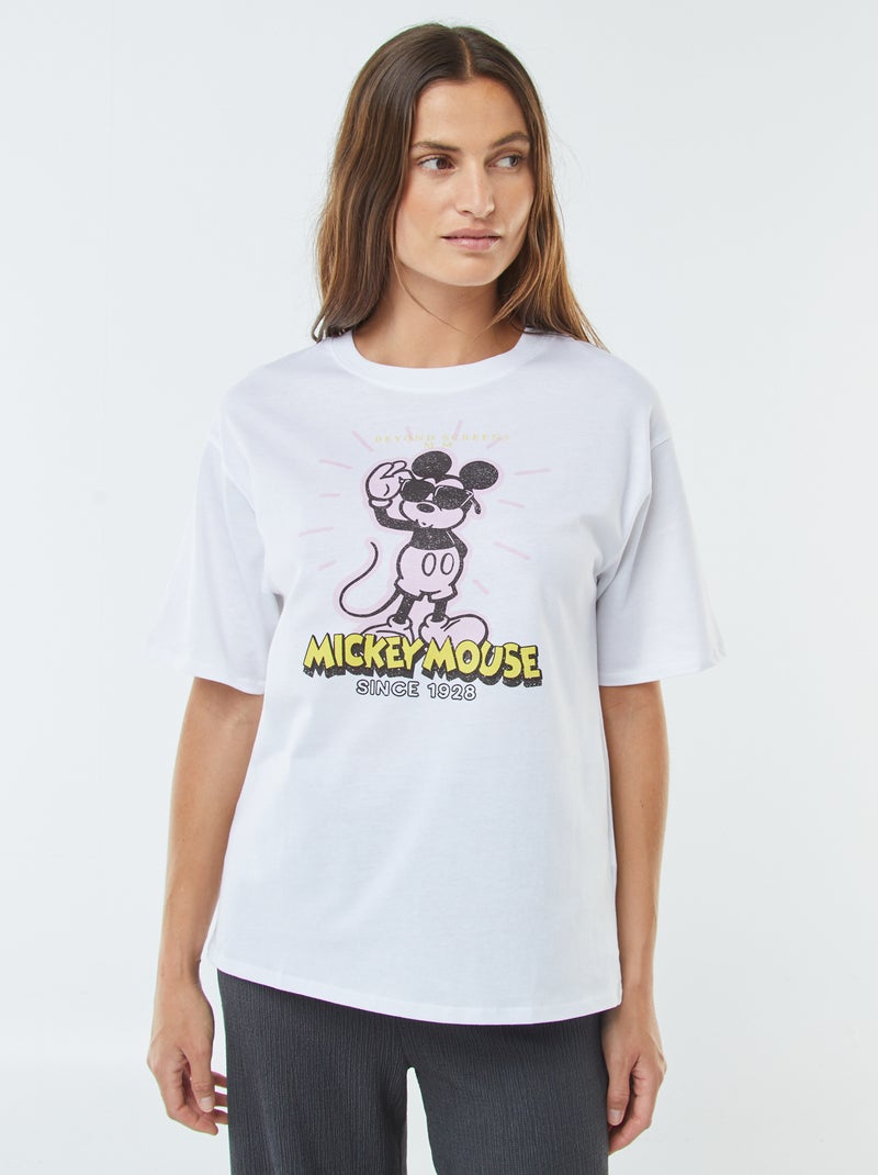 T-shirt a maniche corte e scollo tondo 'Disney' BIANCO - Kiabi