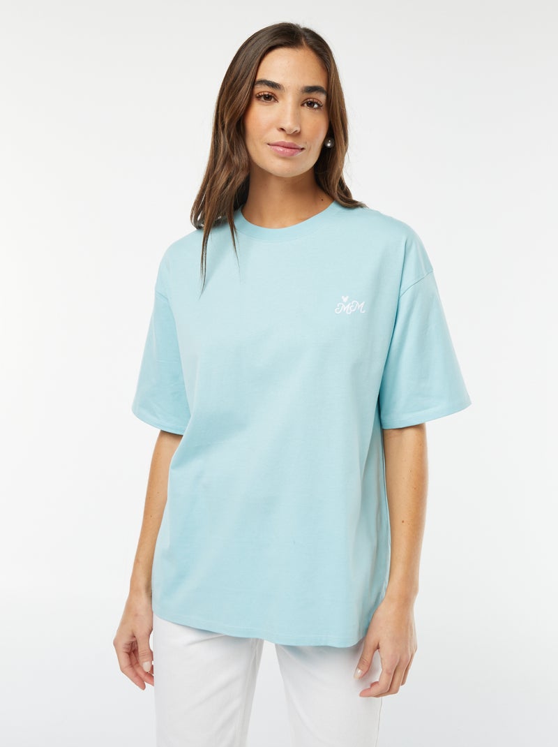 T-shirt a maniche corte e scollo tondo 'Disney' BLU - Kiabi