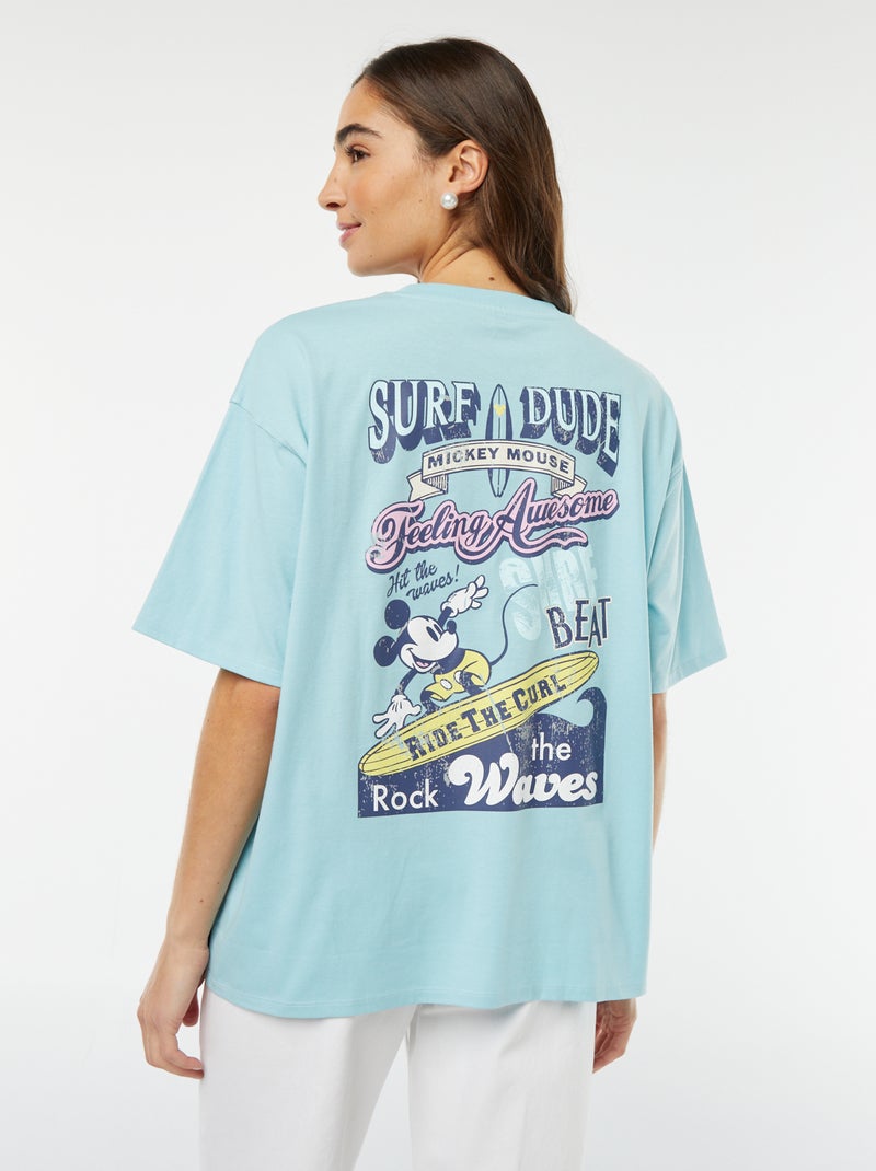 T-shirt a maniche corte e scollo tondo 'Disney' BLU - Kiabi