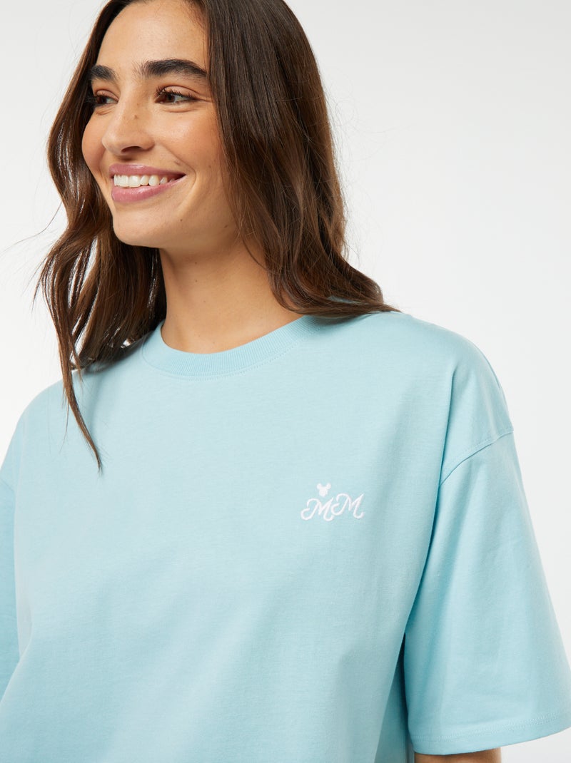 T-shirt a maniche corte e scollo tondo 'Disney' BLU - Kiabi