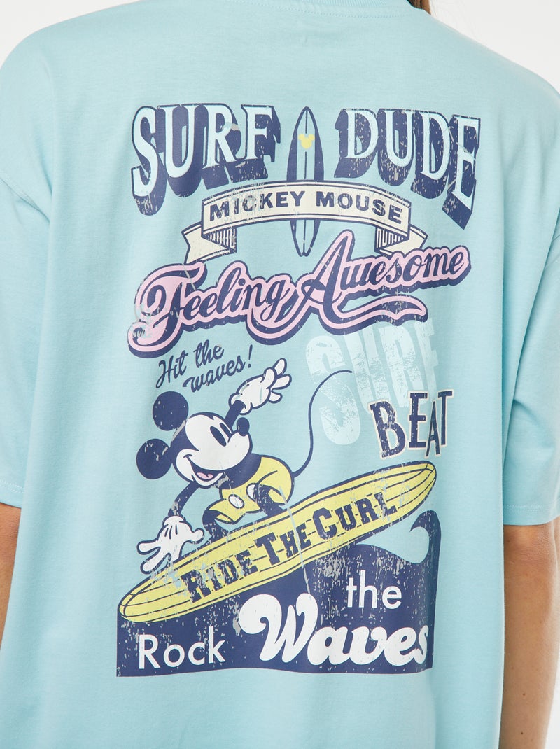 T-shirt a maniche corte e scollo tondo 'Disney' BLU - Kiabi