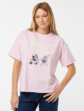 T-shirt a maniche corte e scollo tondo 'Topolino' 'Disney'