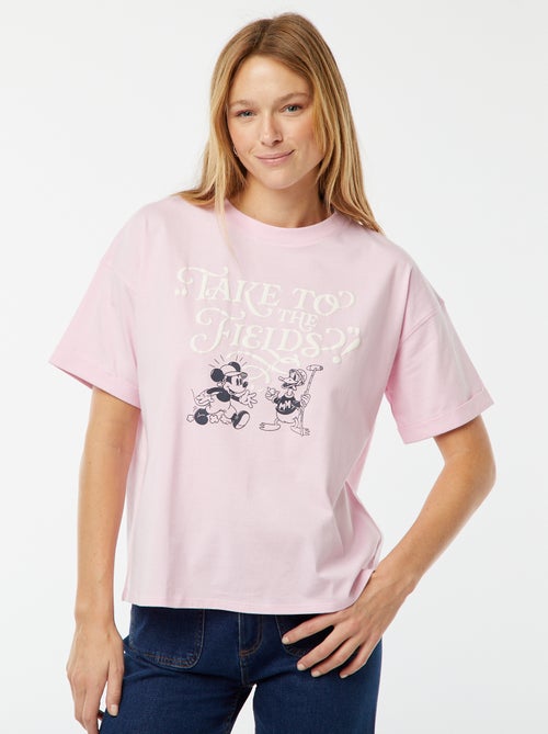 T-shirt a maniche corte e scollo tondo 'Topolino' 'Disney' - Kiabi