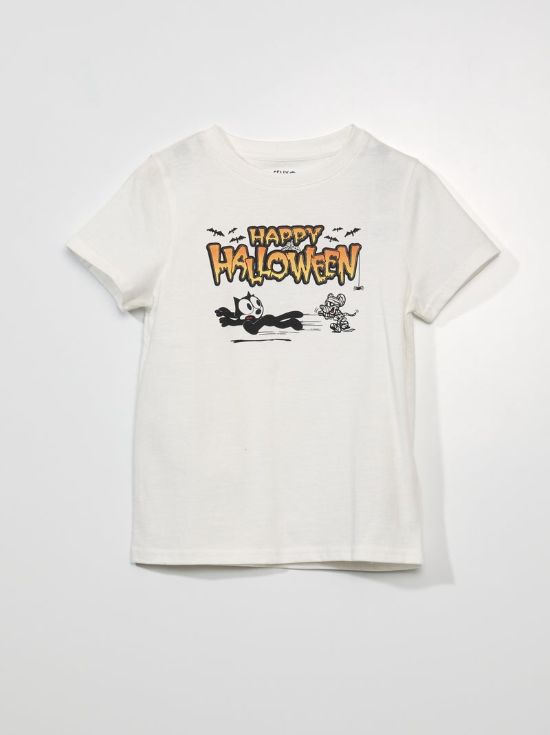 T-shirt a maniche corte 'Felix The cat' Halloween Beige - Kiabi