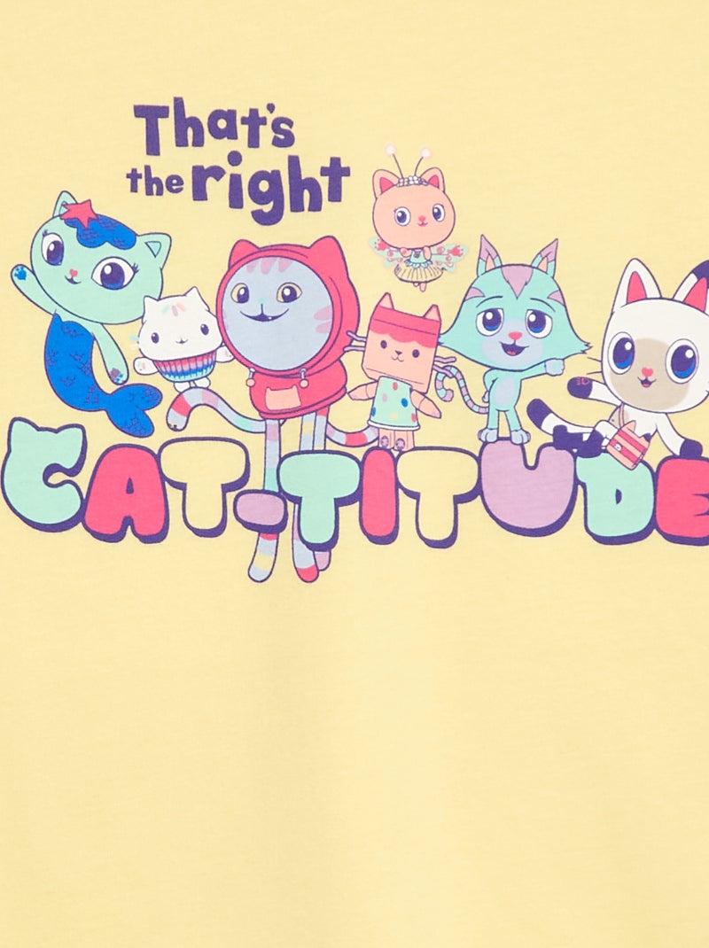 T-shirt a maniche corte "Gabby e la casa magica" "Universal" Giallo - Kiabi
