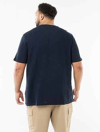 T-shirt a maniche corte girocollo in jacquard di cotone