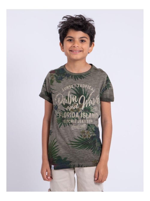 T-shirt a maniche corte girocollo puro cotone NABANE-J - Kiabi