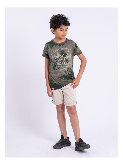 T-shirt a maniche corte girocollo puro cotone NABANE-J - Kiabi