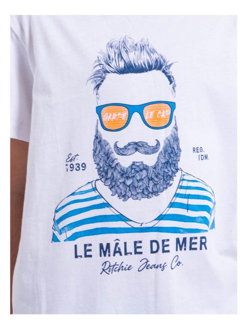 T-shirt a maniche corte girocollo puro cotone NABARZU-J - Kiabi