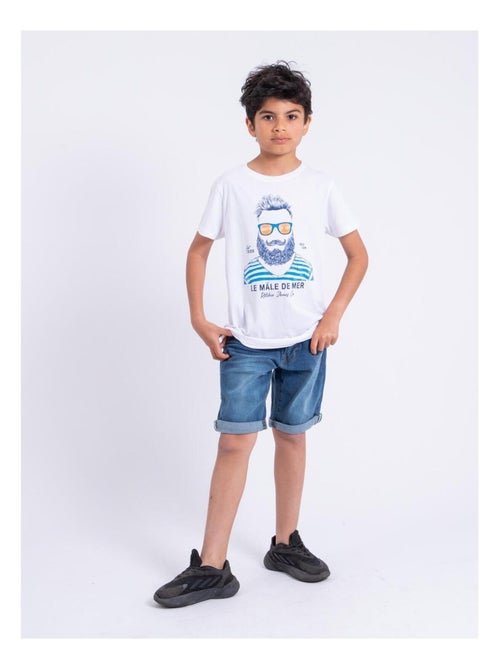 T-shirt a maniche corte girocollo puro cotone NABARZU-J - Kiabi