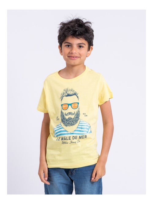 T-shirt a maniche corte girocollo puro cotone NABARZU-J - Kiabi