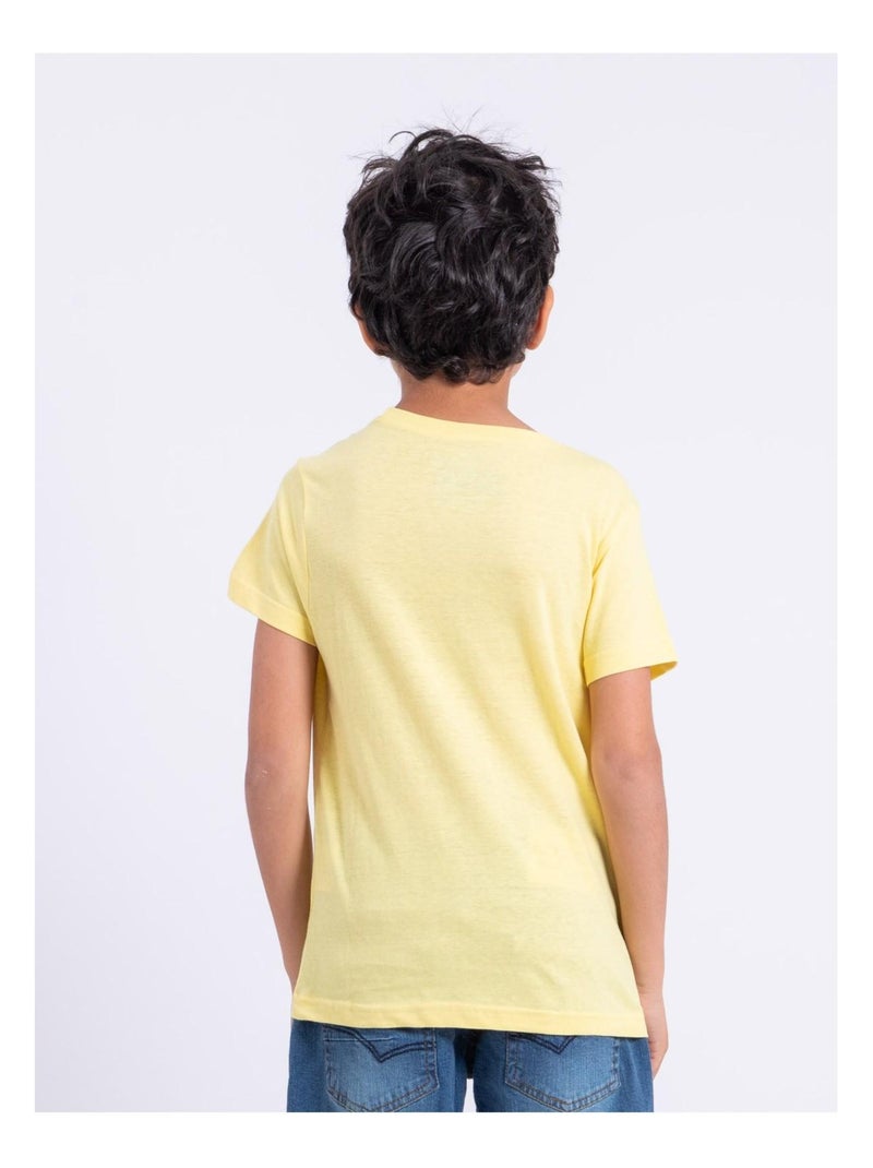 T-shirt a maniche corte girocollo puro cotone NABARZU-J Giallo - Kiabi