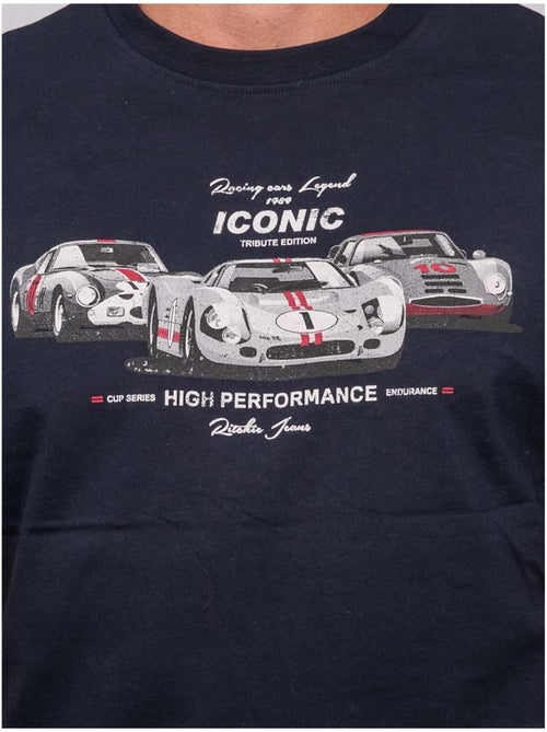 T-shirt a maniche corte in cotone con stampa auto da corsa jigator - Kiabi
