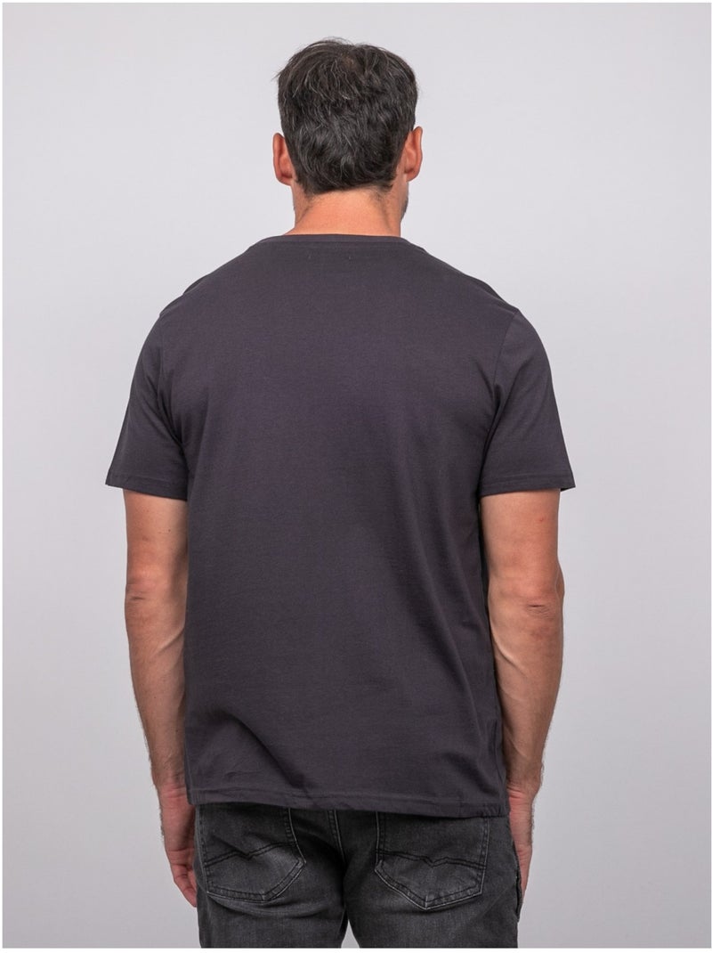 T-shirt a maniche corte in cotone con stampa montagna jampago Grigio scuro - Kiabi