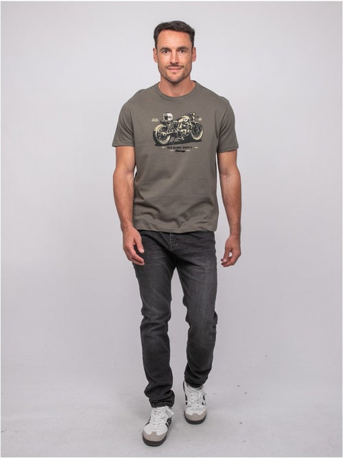 T-shirt a maniche corte in cotone con stampa moto jatoulo - Kiabi