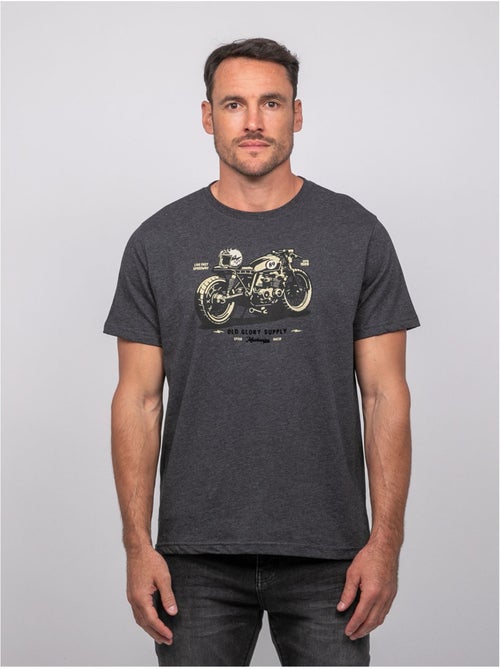 T-shirt a maniche corte in cotone con stampa moto jatoulo - Kiabi