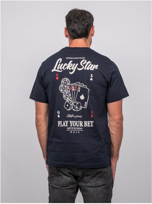 T-shirt a maniche corte in cotone con stampa poker joplayer - Kiabi T-shirt a maniche corte in cotone con stampa poker joplayer - Kiabi