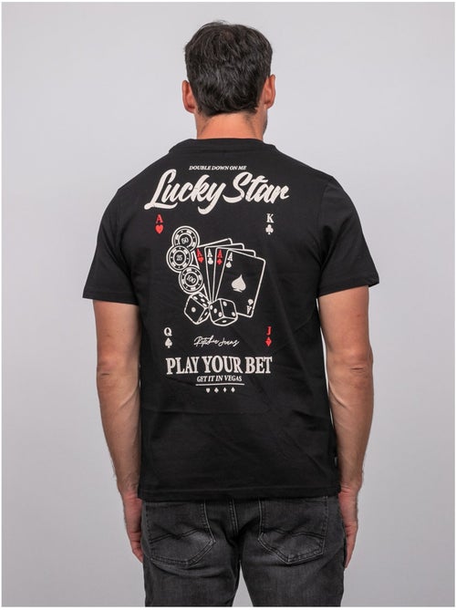 T-shirt a maniche corte in cotone con stampa poker joplayer - Kiabi T-shirt a maniche corte in cotone con stampa poker joplayer - Kiabi