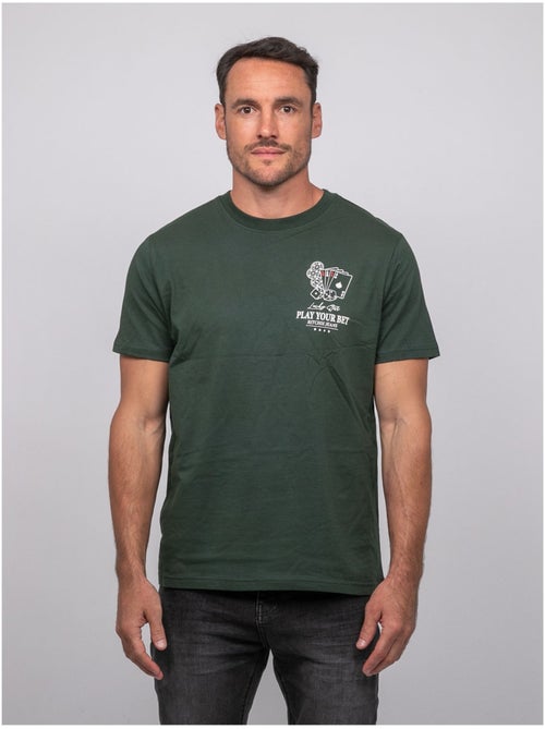 T-shirt a maniche corte in cotone con stampa poker joplayer - Kiabi T-shirt a maniche corte in cotone con stampa poker joplayer - Kiabi