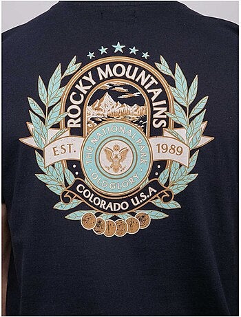 T-shirt a maniche corte in cotone con stampa sul retro jargus