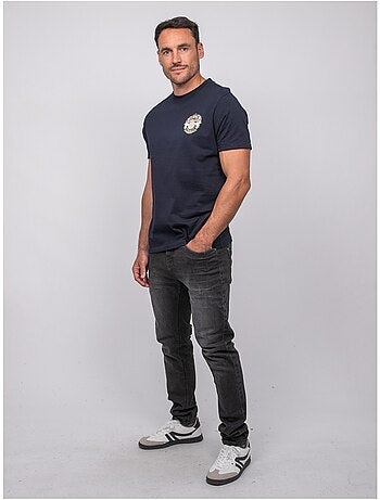 T-shirt a maniche corte in cotone con stampa sul retro jargus