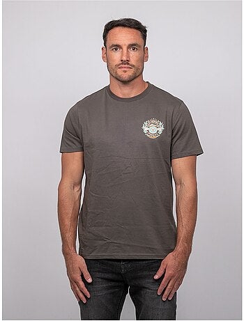T-shirt a maniche corte in cotone con stampa sul retro jargus