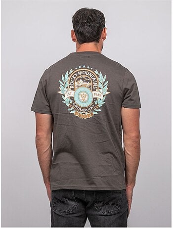 T-shirt a maniche corte in cotone con stampa sul retro jargus