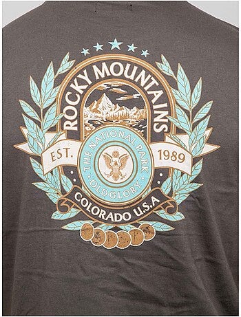 T-shirt a maniche corte in cotone con stampa sul retro jargus