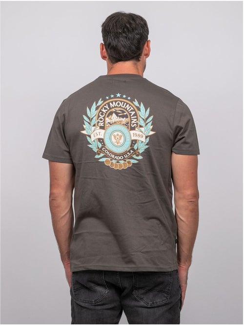 T-shirt a maniche corte in cotone con stampa sul retro jargus - Kiabi T-shirt a maniche corte in cotone con stampa sul retro jargus - Kiabi