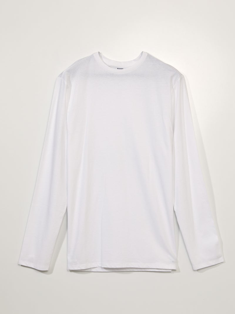 T-shirt a maniche corte in jersey +190 cm bianco - Kiabi