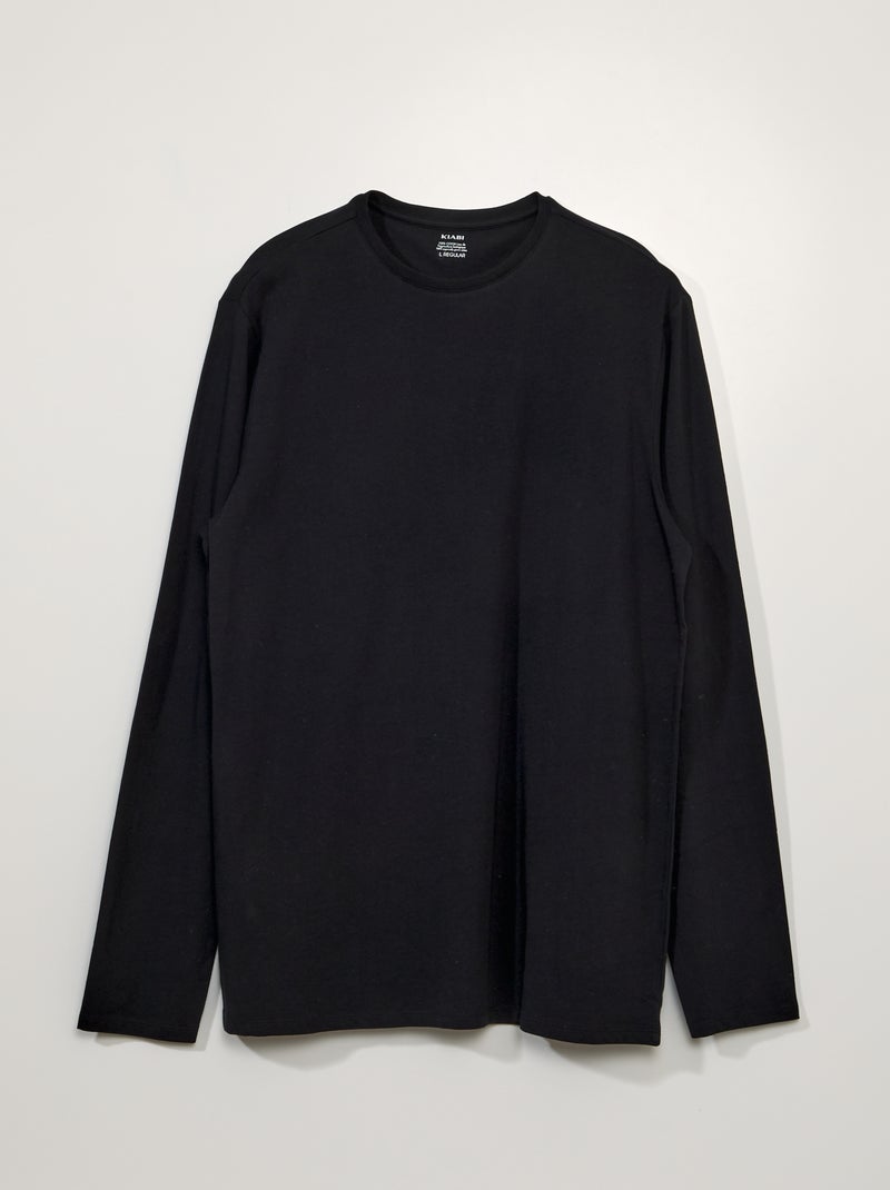T-shirt a maniche corte in jersey +190 cm nero - Kiabi