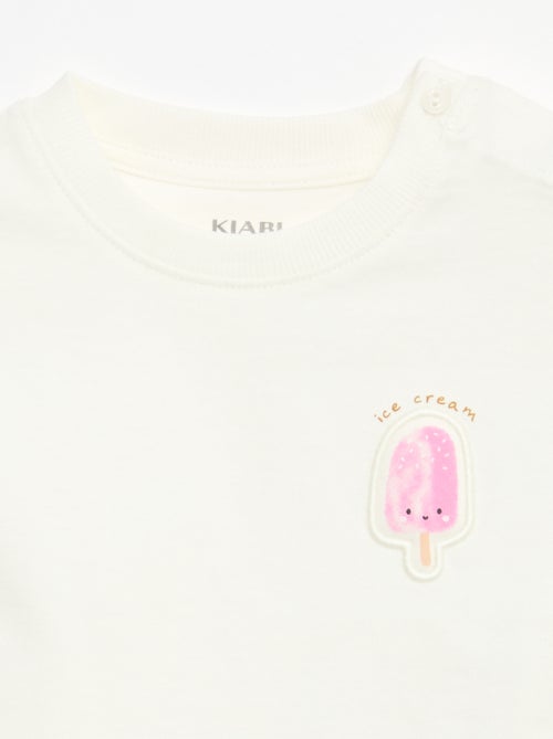 T-shirt a maniche corte in jersey di cotone con patch sul petto - Kiabi