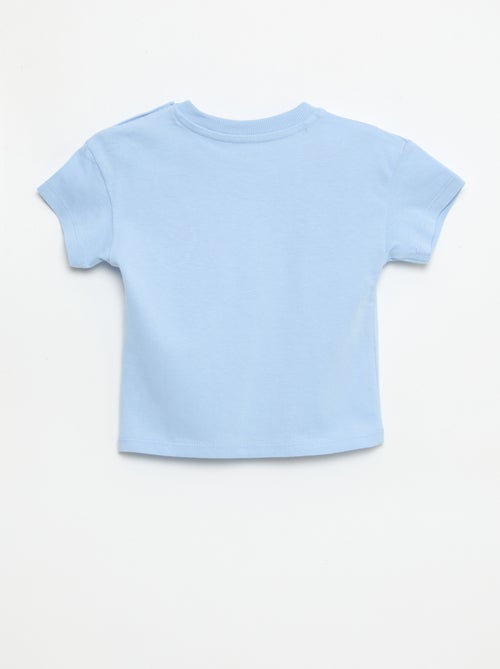 T-shirt a maniche corte in jersey di cotone con patch sul petto - Kiabi