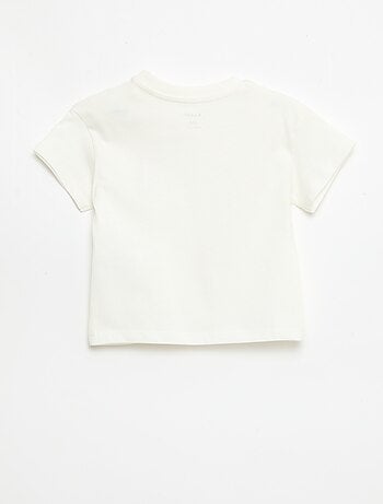 T-shirt a maniche corte in jersey di cotone con patch sul petto