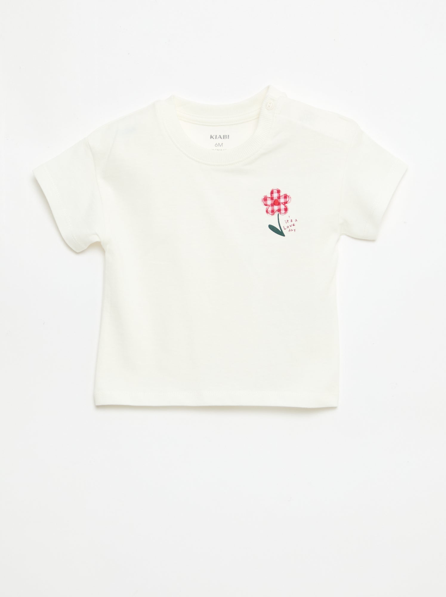 T-shirt a maniche corte in jersey di cotone con patch sul petto