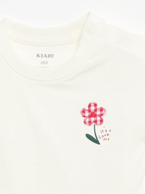 T-shirt a maniche corte in jersey di cotone con patch sul petto - Kiabi