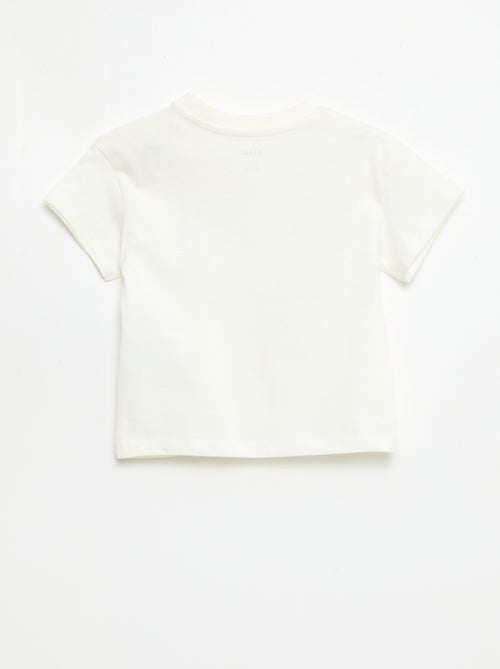 T-shirt a maniche corte in jersey di cotone con patch sul petto - Kiabi
