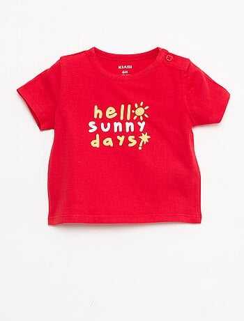 T-shirt a maniche corte in jersey di cotone