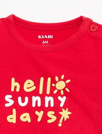 T-shirt a maniche corte in jersey di cotone