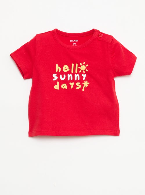 T-shirt a maniche corte in jersey di cotone - Kiabi