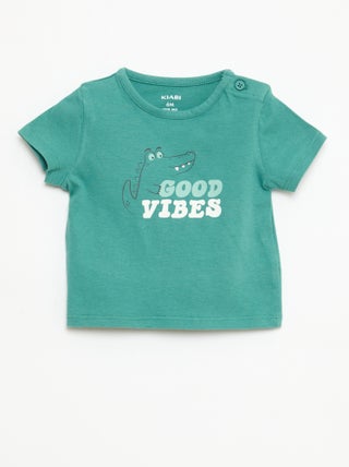 T-shirt a maniche corte in jersey di cotone