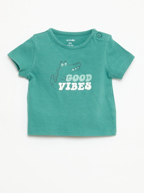 T-shirt a maniche corte in jersey di cotone - Kiabi